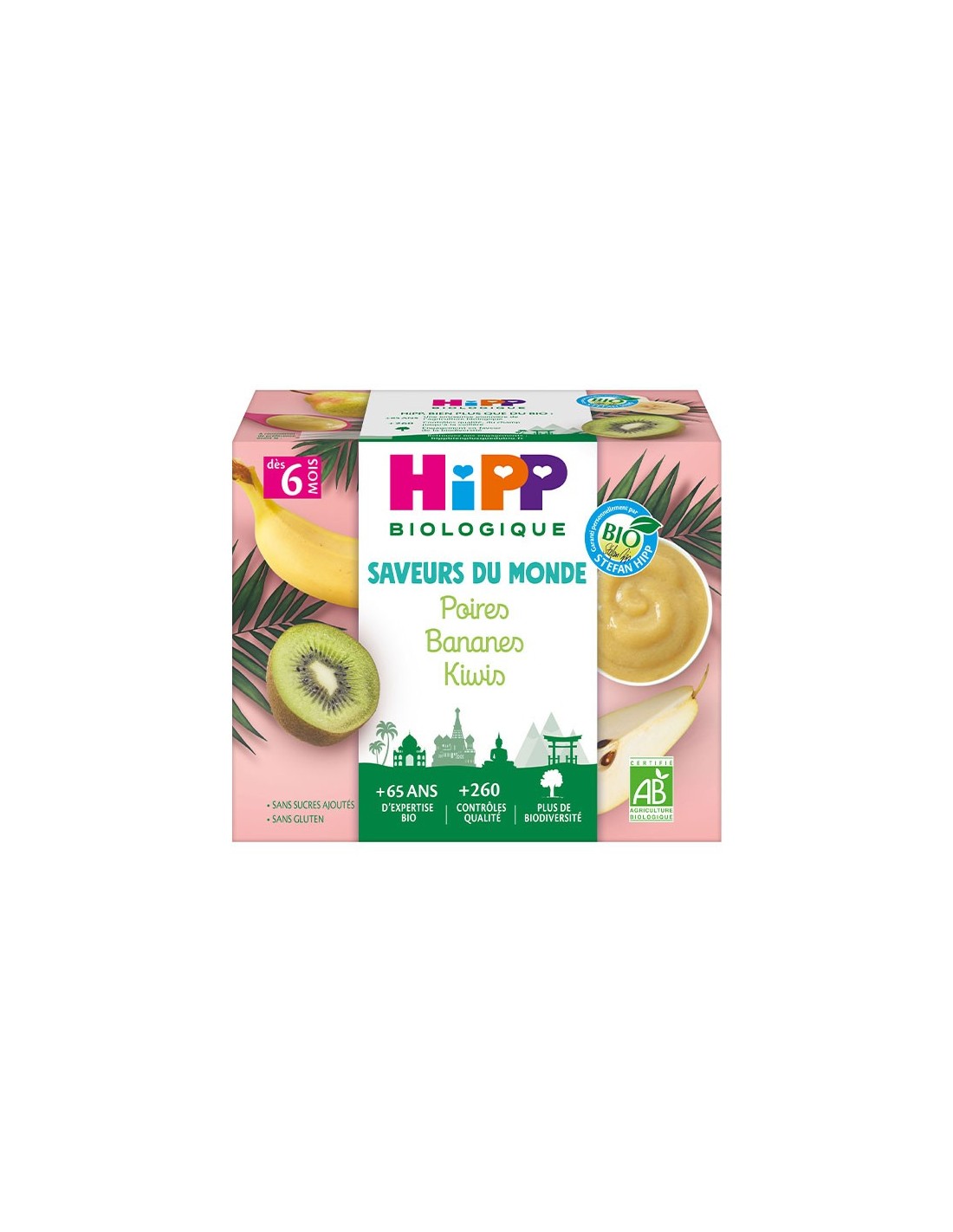 Hipp Bio Fruits Poires Bananes Kiwis D S Mois X G