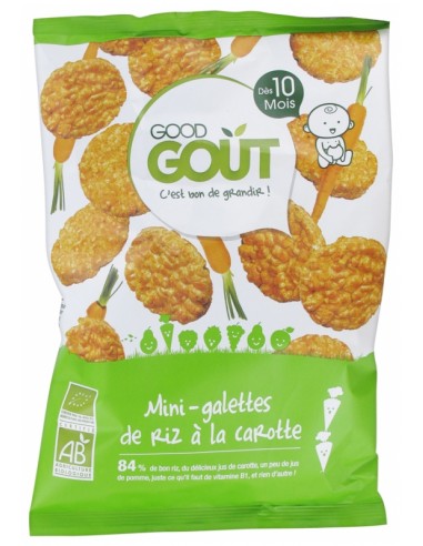 Good Gout Mini Galettes De Riz A La Carotte Des 10 Mois Bio 40 G