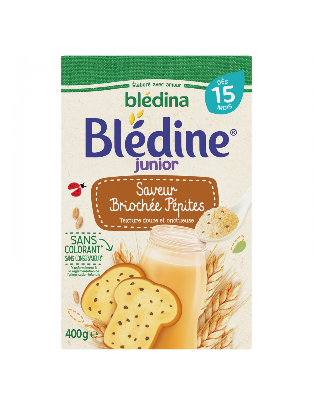 Bledina Bledine Croissance Cereales Pour Bebe Saveur Briochee Pepites Des 15 Mois